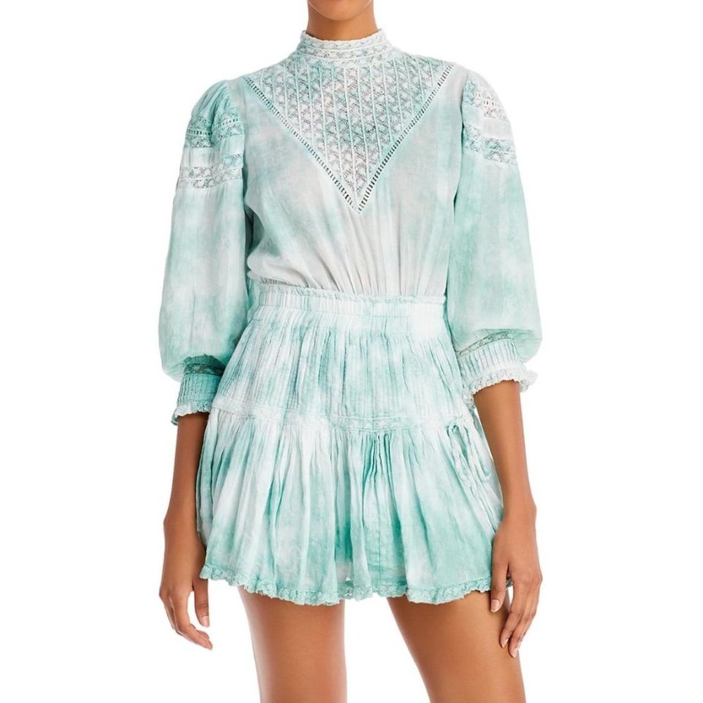 LoveShackFancy Viola Dress - NWT - Medium - Jade Mist Tie Dye